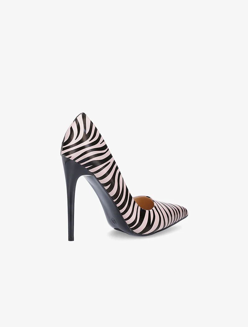 Zebra print pumps - roze oranje - Image 4