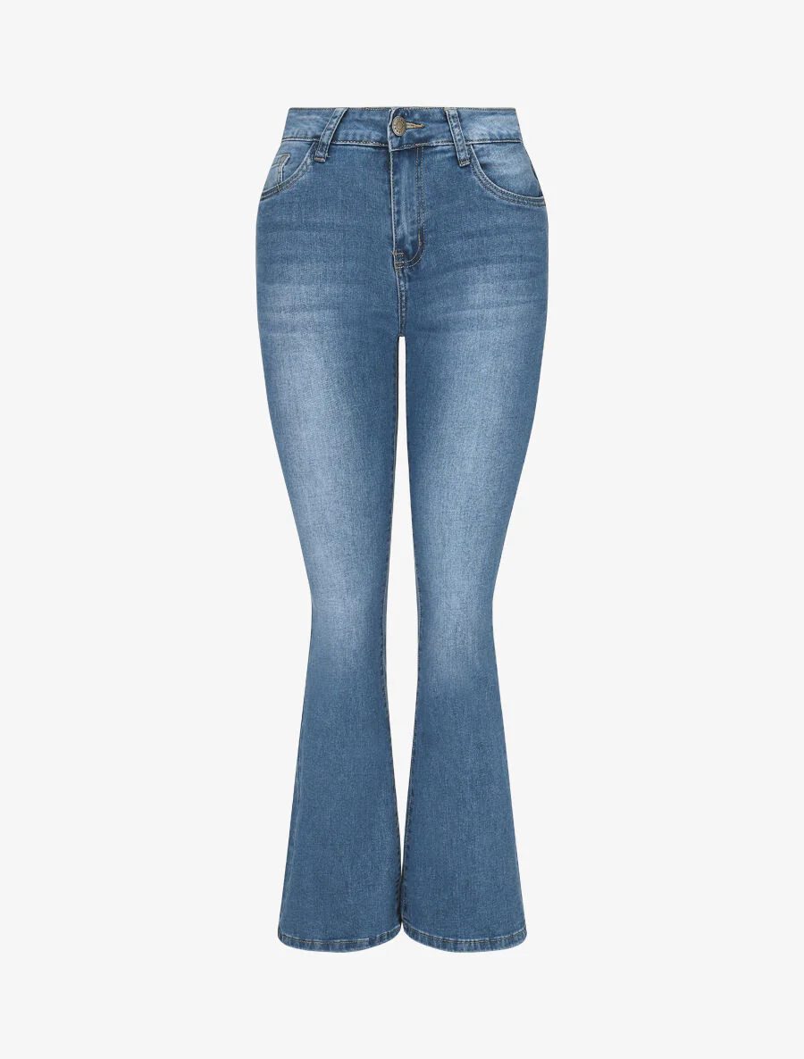 Push-up bootcut jeans - Blauw