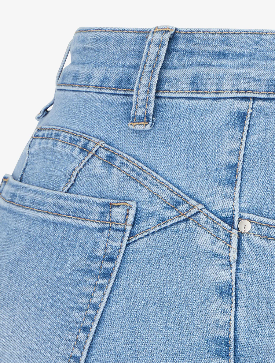 Push-up capribroek in denim - Blauw - Image 3