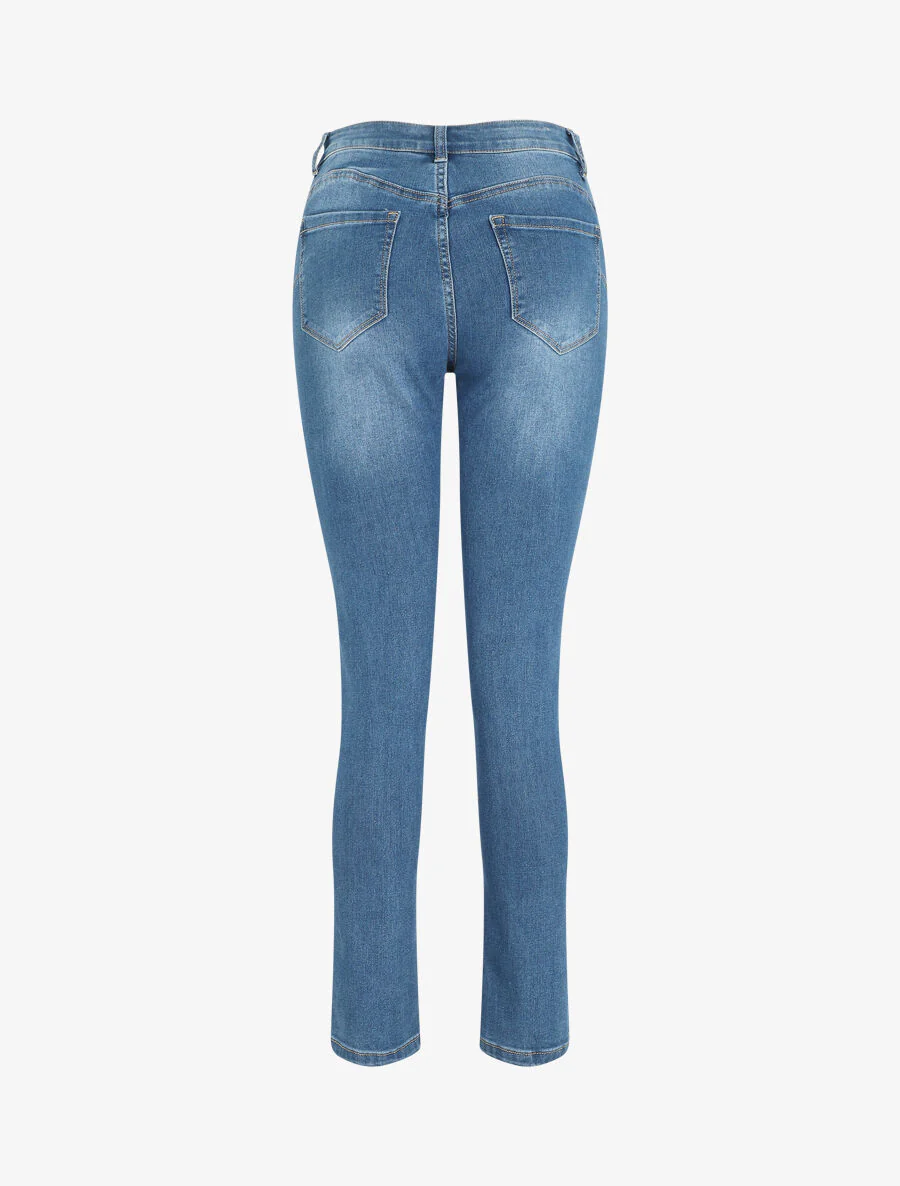 Push up jeans grote maat slim fit - blauw - Image 2