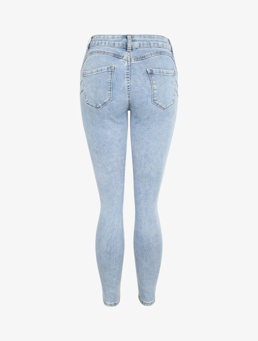 Push-up jeans slim fit - Lichtblauw - Image 2
