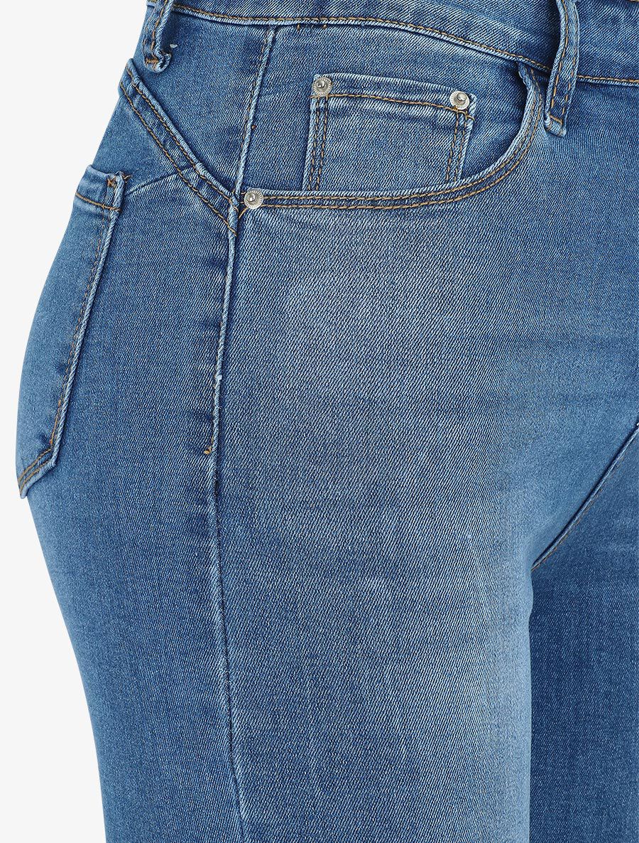 Push-up shorts met zoom - Blauw denim - Image 3