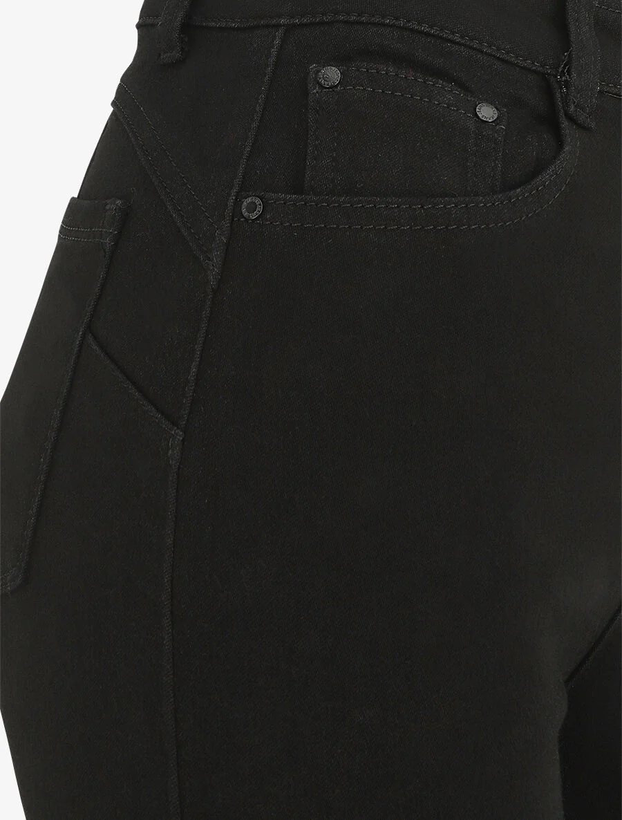 Push-up. uitlopende jeans - zwart - Image 3