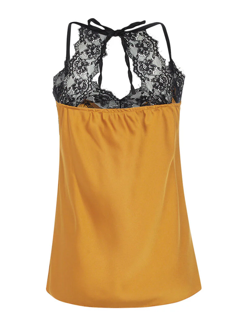 Racerback kanten tanktop - mosterd - Image 2