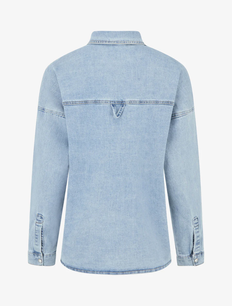 Recht denim shirt - Lichtblauw - Image 2