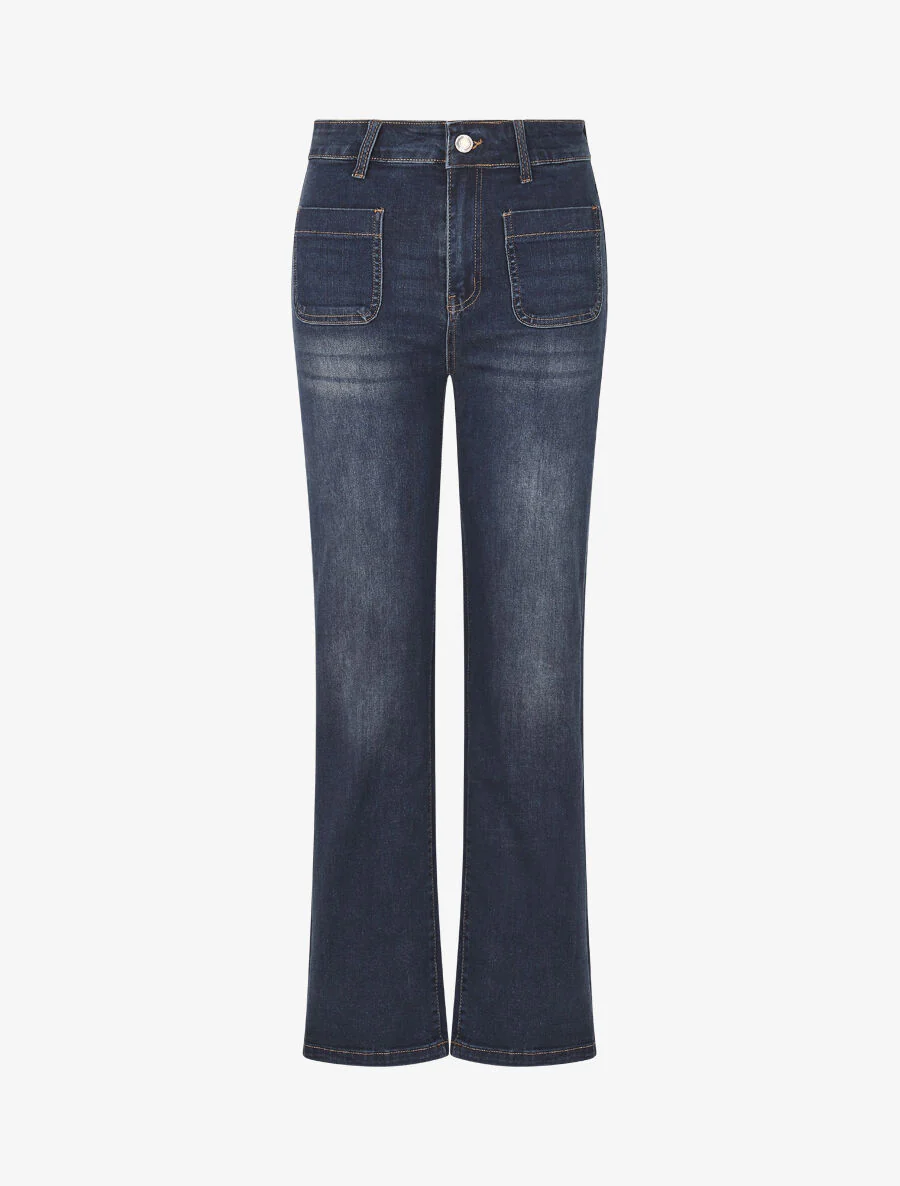 Recht jeans gewassen - blauw