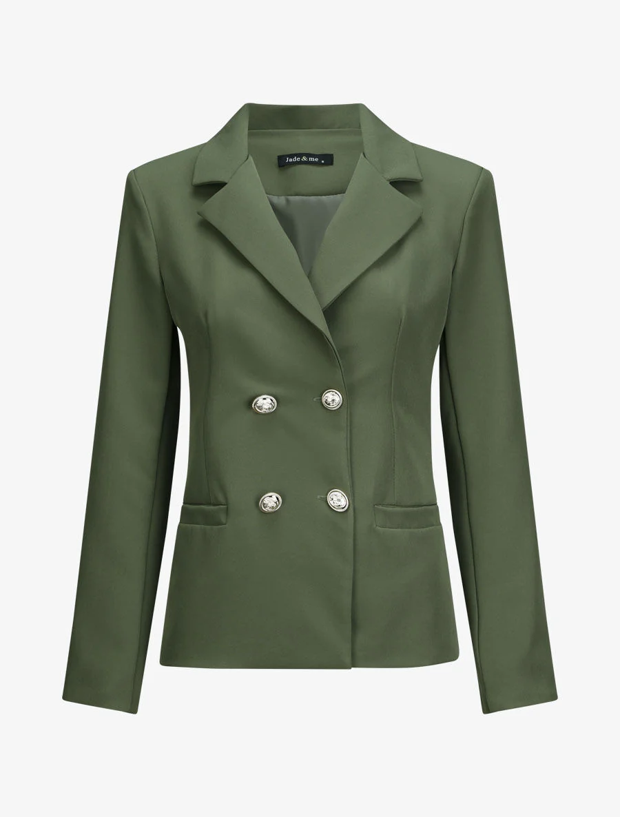 Recht oversized blazer - Kakigroen