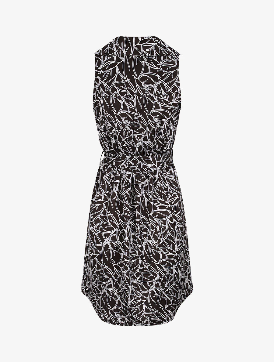 Recht shirtjurk zonder mouwen met grafisch print - Zwart - Image 2