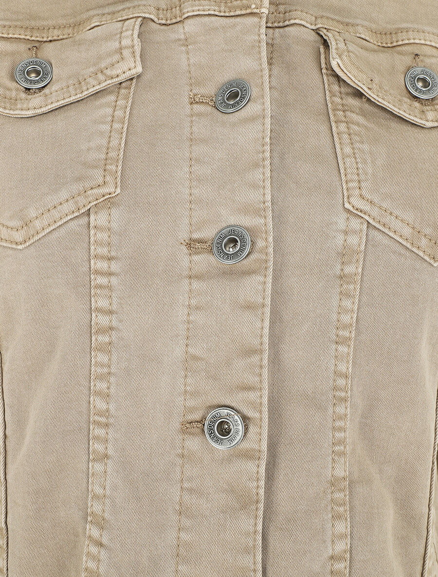 Recht spijkerjack - Beige - Image 3