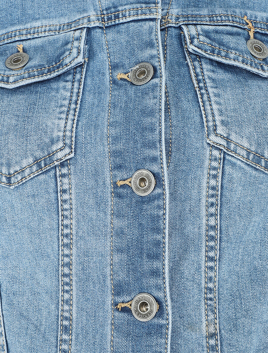 Recht spijkerjack - blauw - Image 3