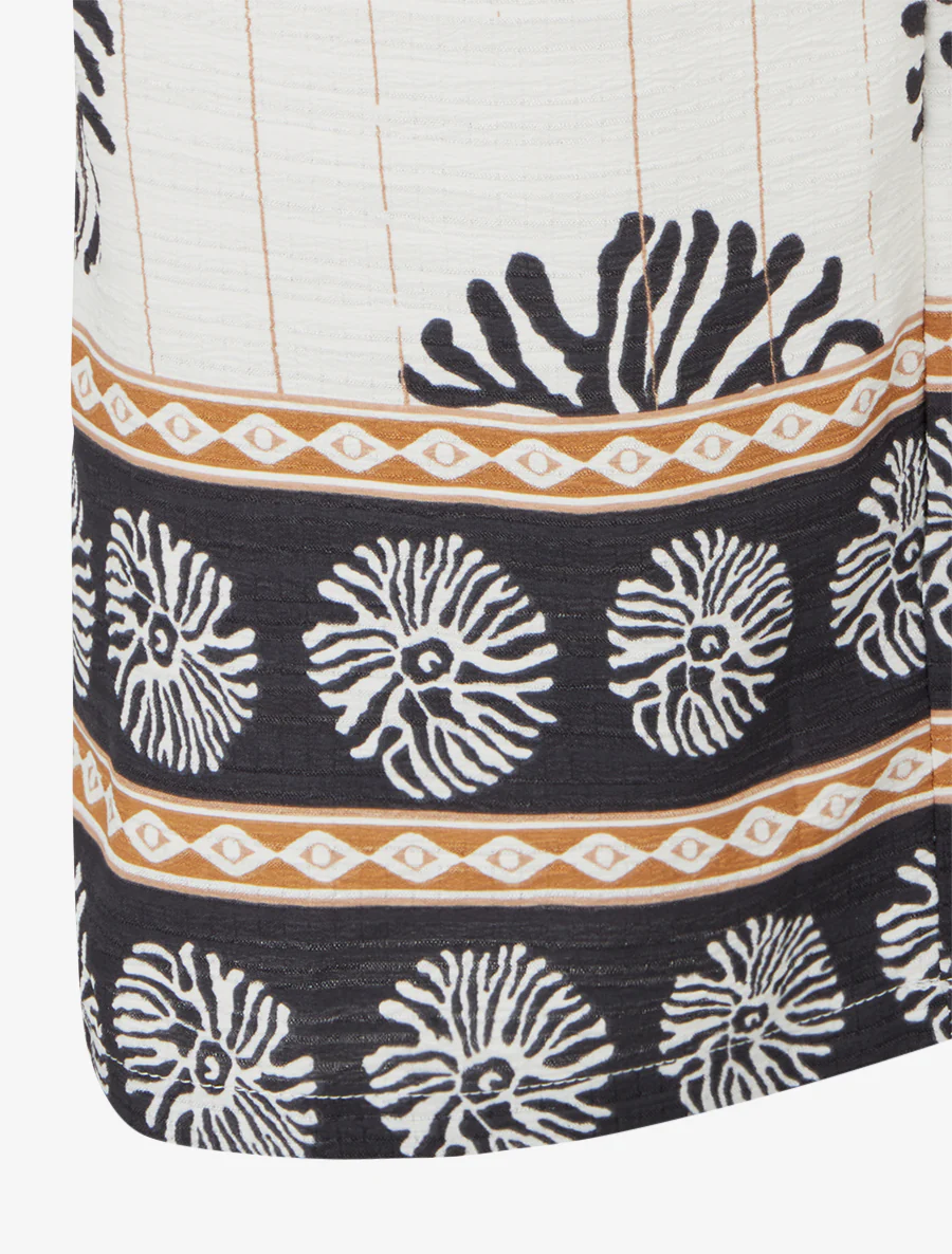 Rechte broek met anemoonprint - Ecru - Image 3
