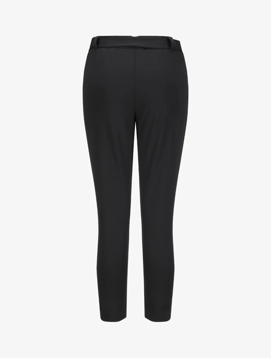 Rechte broek met elastische taille - Zwart - Image 2