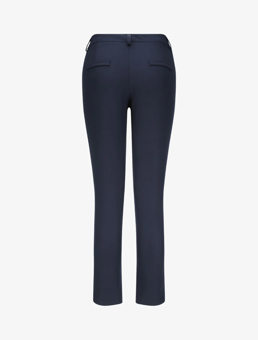Rechte broek met gesplitste randen - Marine - Image 2