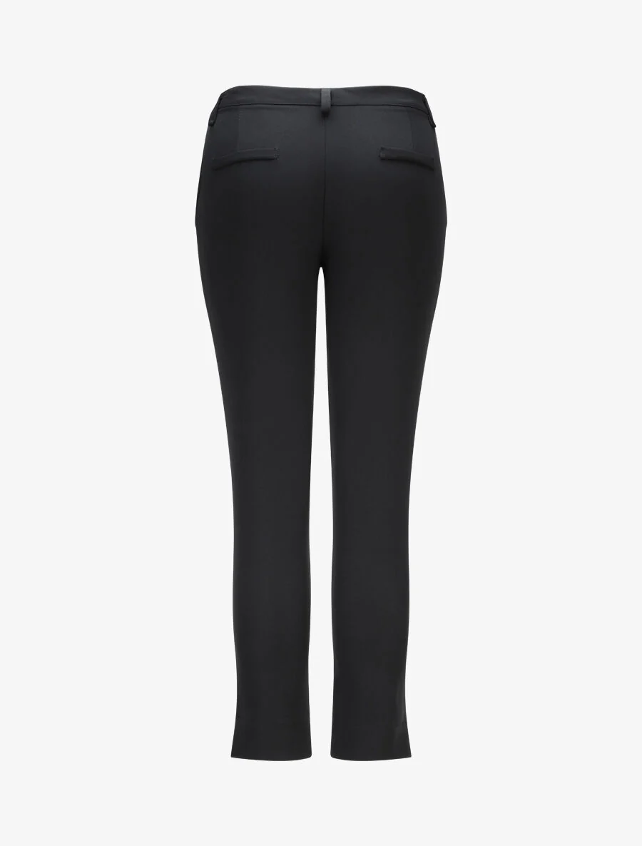 Rechte broek met gesplitste randen - zwart - Image 2