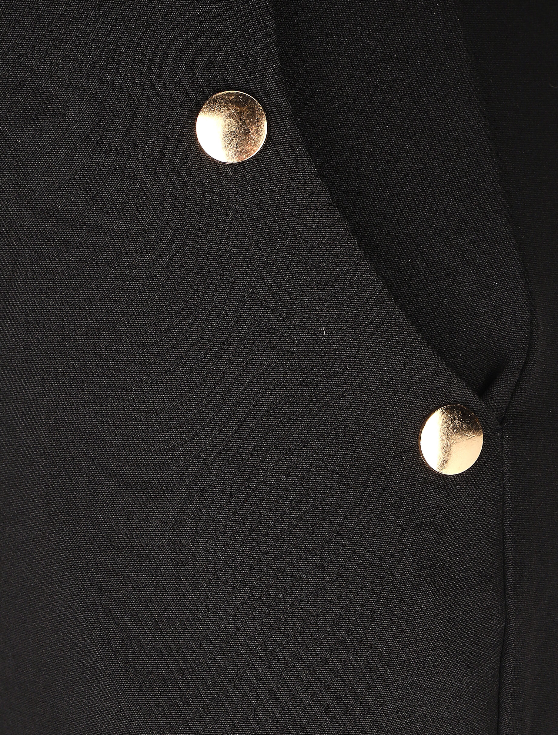 Rechte broek met vergulde sierknopen - zwart - Image 3