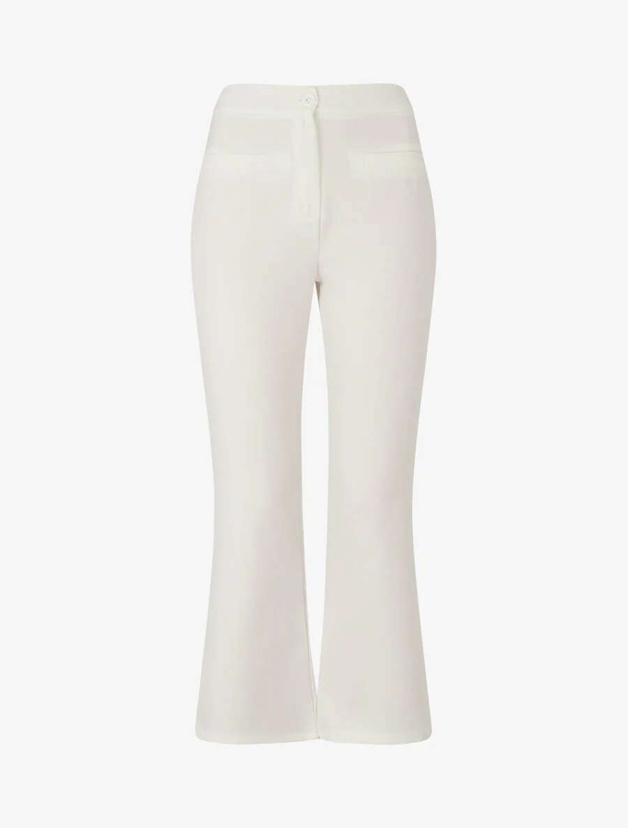 Rechte effen broek - Wit