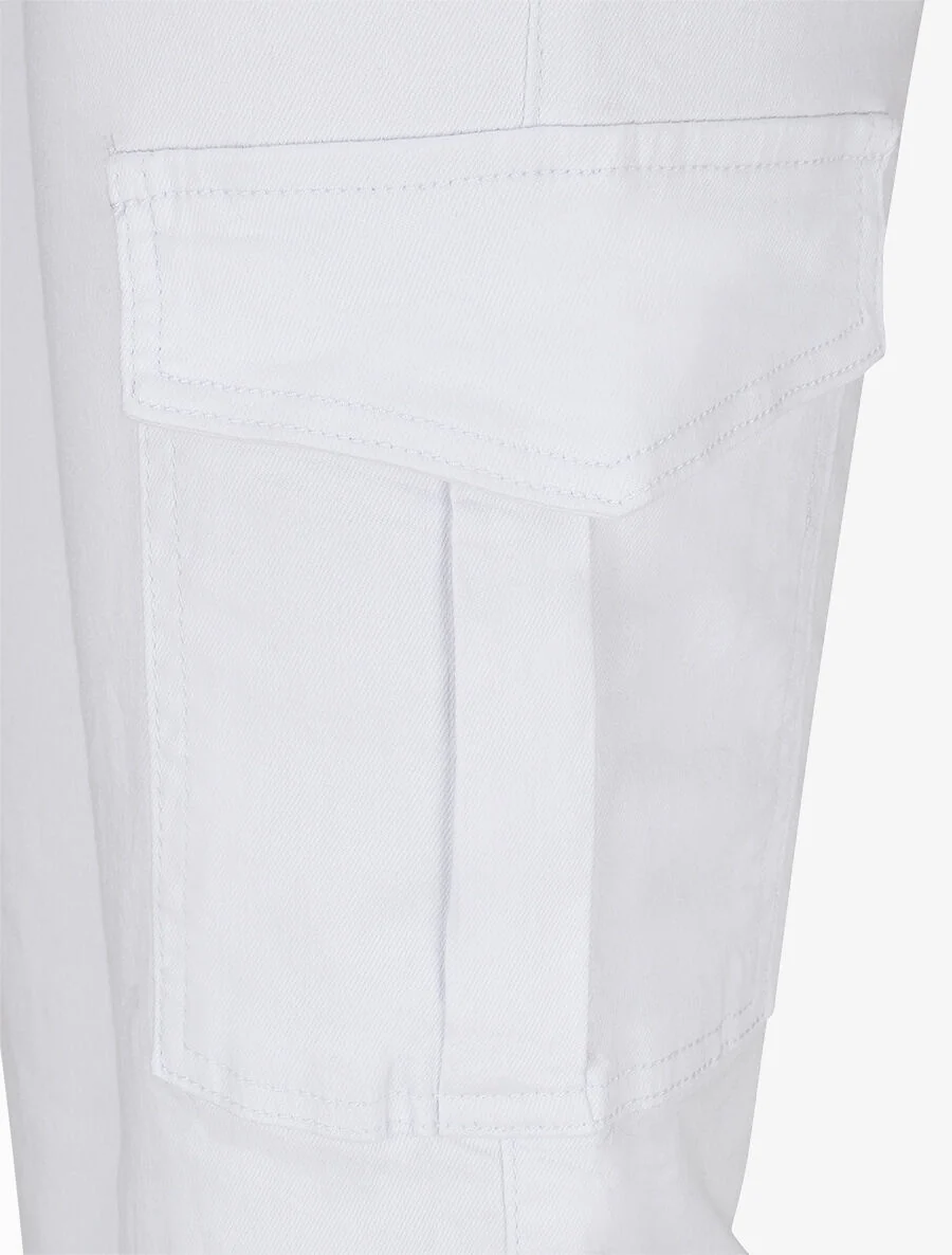 Rechte cargo jeans - Wit - Image 3