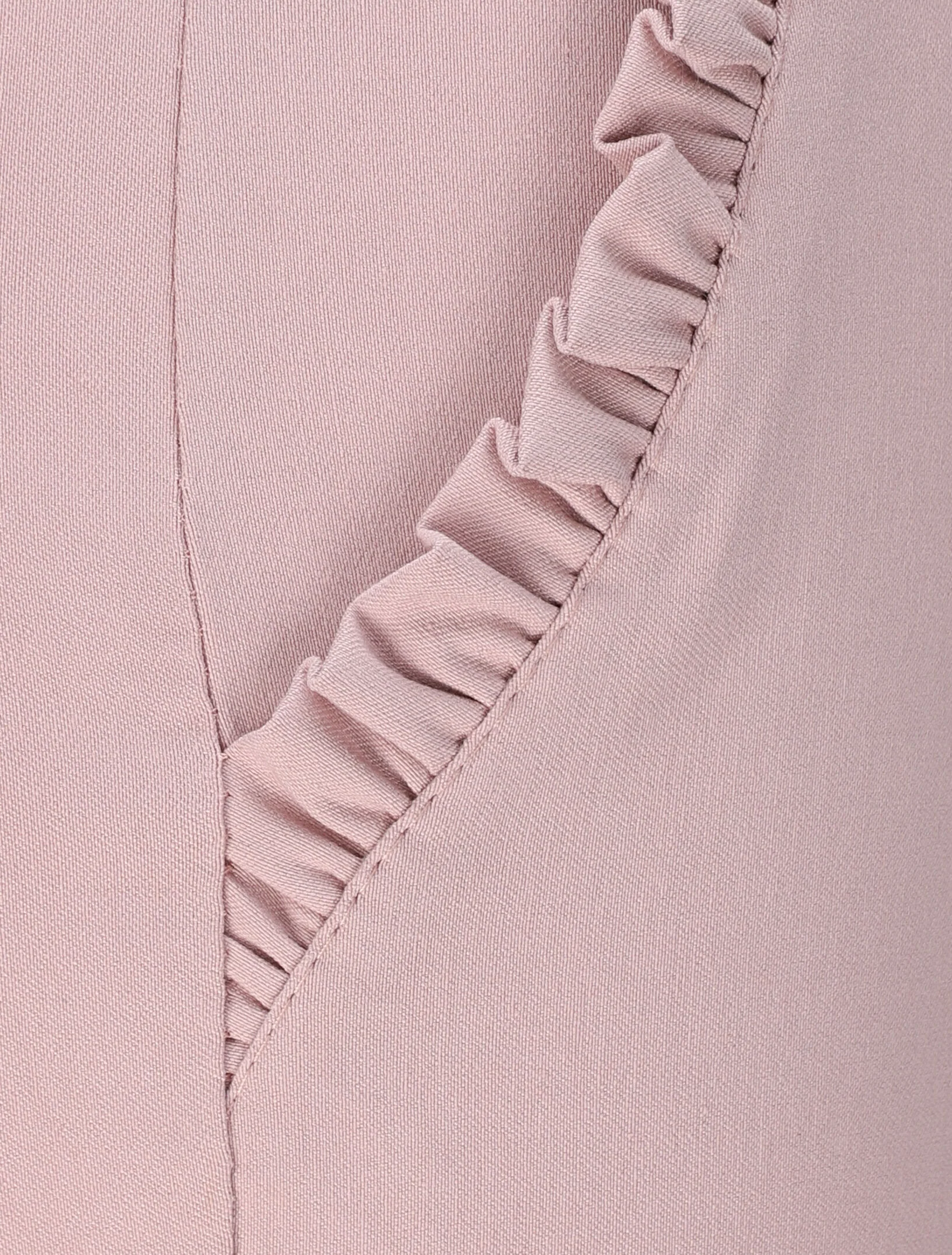 Rechte chino broek met ruches zakken - Roze - Image 3