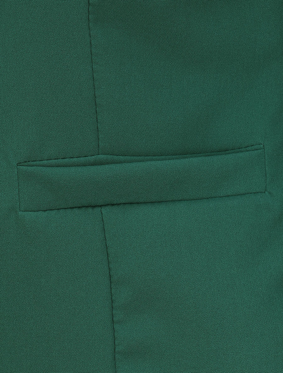 Rechte eenkleurige blazer - Dennengroen - Image 3