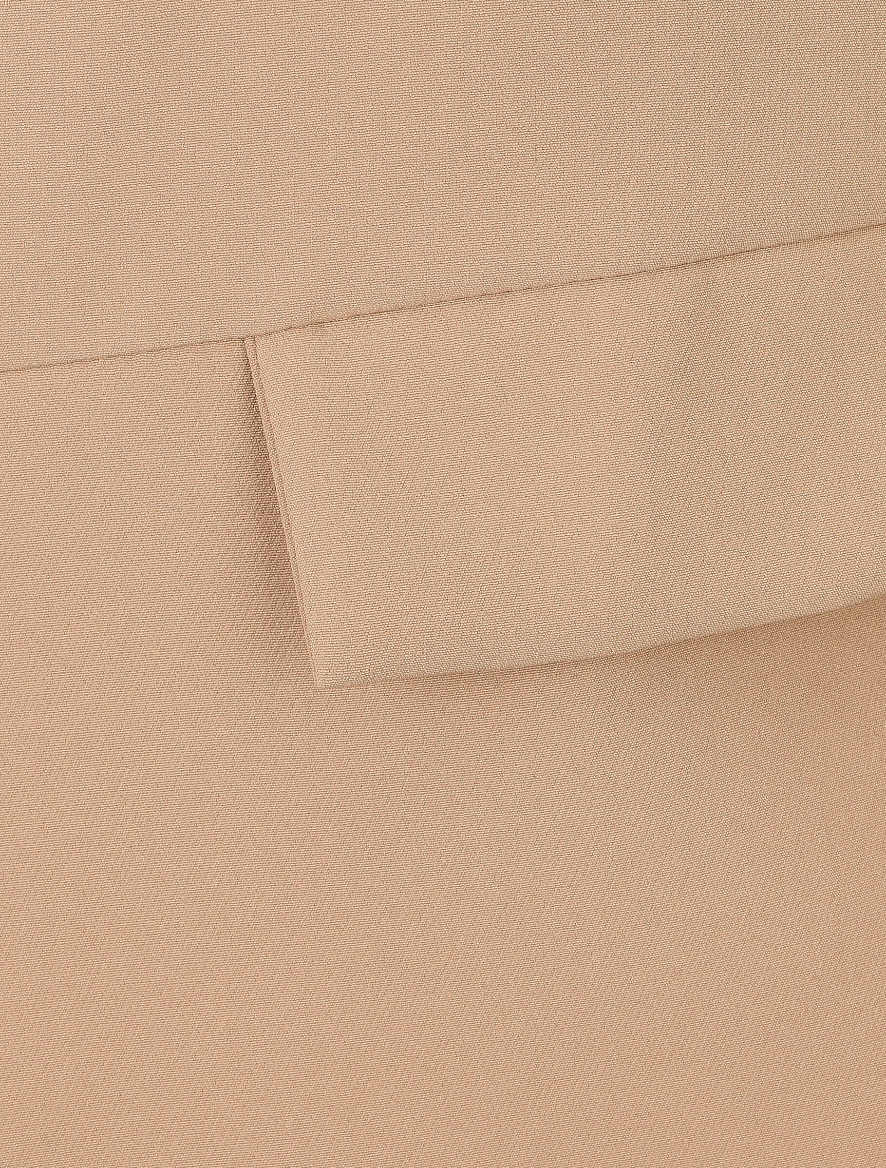 Rechte effen blazer met 3/4 mouwen geplooid - beige - Image 3