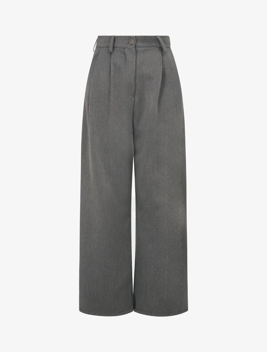 Rechte getailleerde broek - Donkergrijs