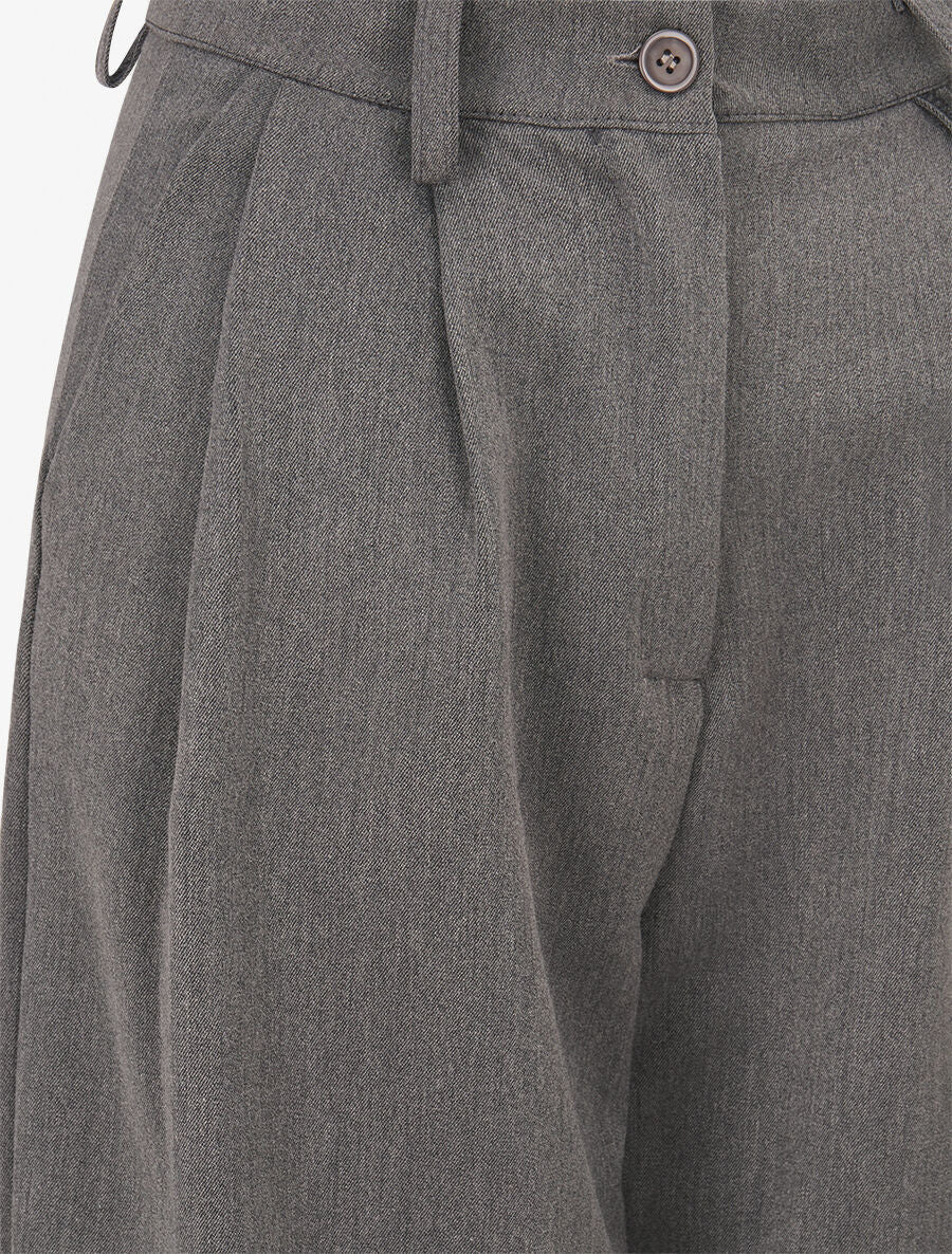 Rechte getailleerde broek - Donkergrijs - Image 3