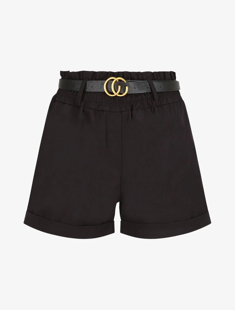 Rechte. hoge. elastische. strakke broek - zwart