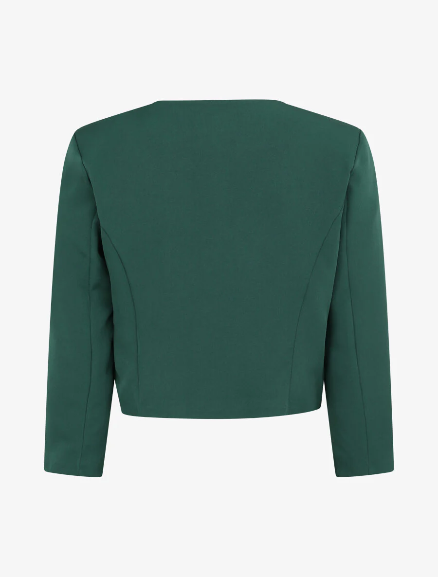 Rechte jas met 3/4 mouwen - smaragdgroen - Image 2