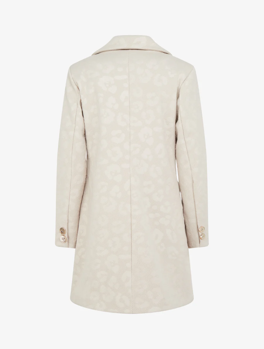 Rechte jas met luipaardmotief - Beige - Image 2