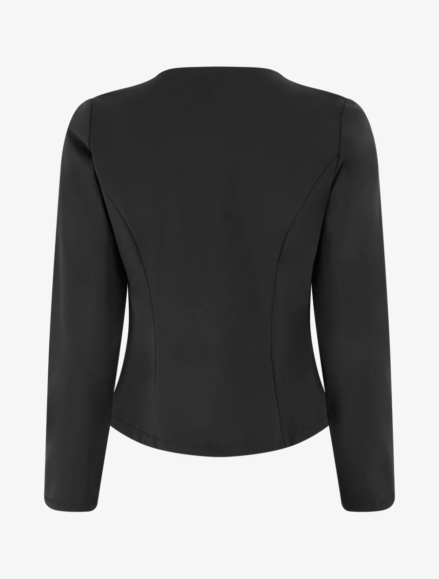 Rechte jas met ritszakken - Zwart - Image 2