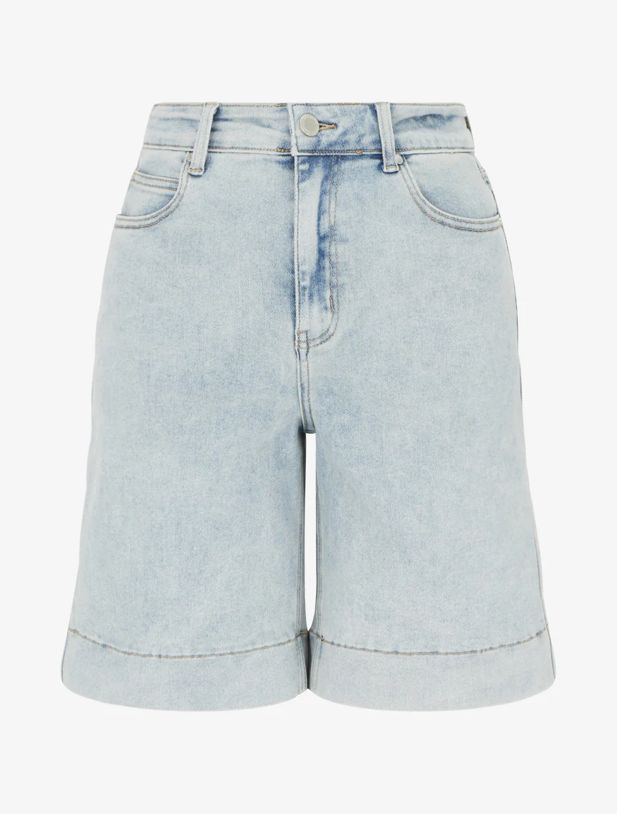 Rechte jeans Bermuda - Blauw