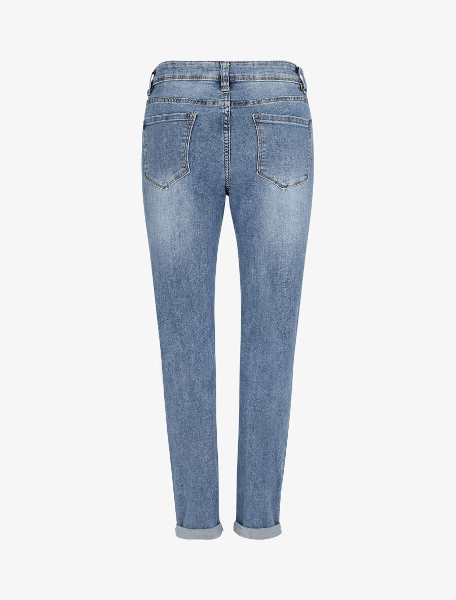 Jean met omgeslagen pijpen - Blauw denim - Image 2