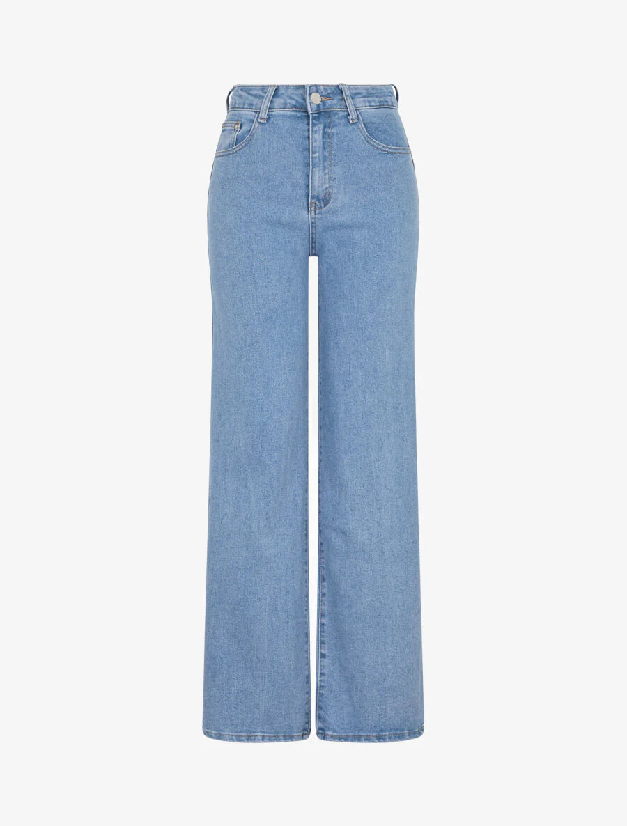 Rechte jeans standaard taille - blauw