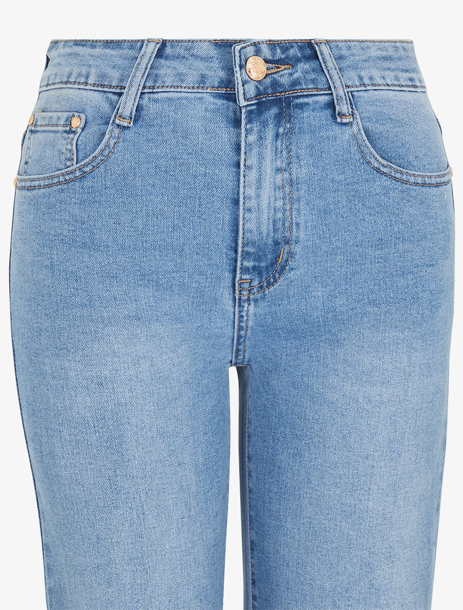 Rechte jeans standaard taille - Lichtblauw - Image 3