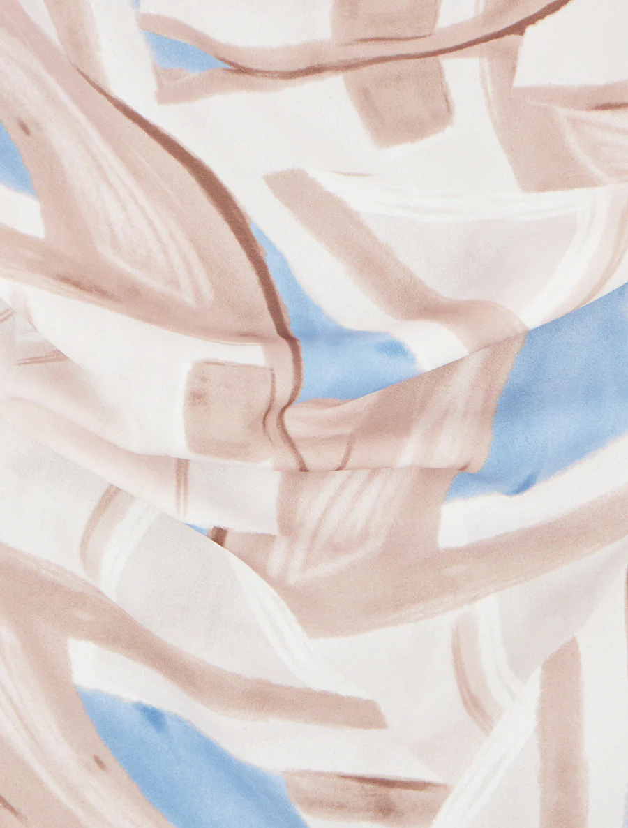 Rechte jurk met elastische taille - Beige - Image 3