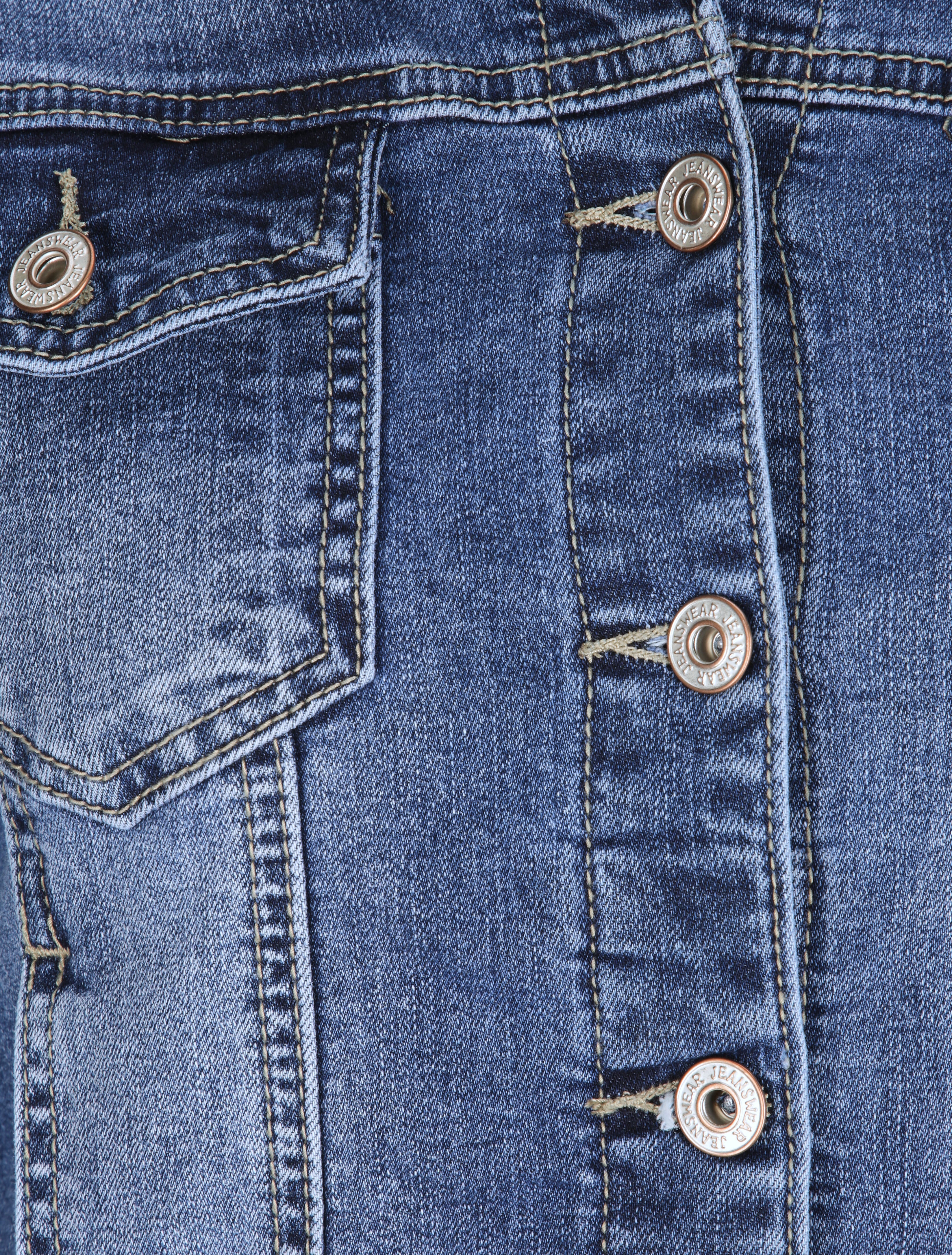 Rechte gewassen spijkerjas - Blauw - Image 3