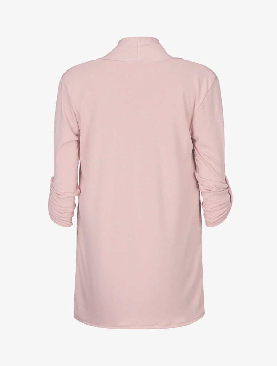 Rechte open gekleurde vest - Roze - Image 2