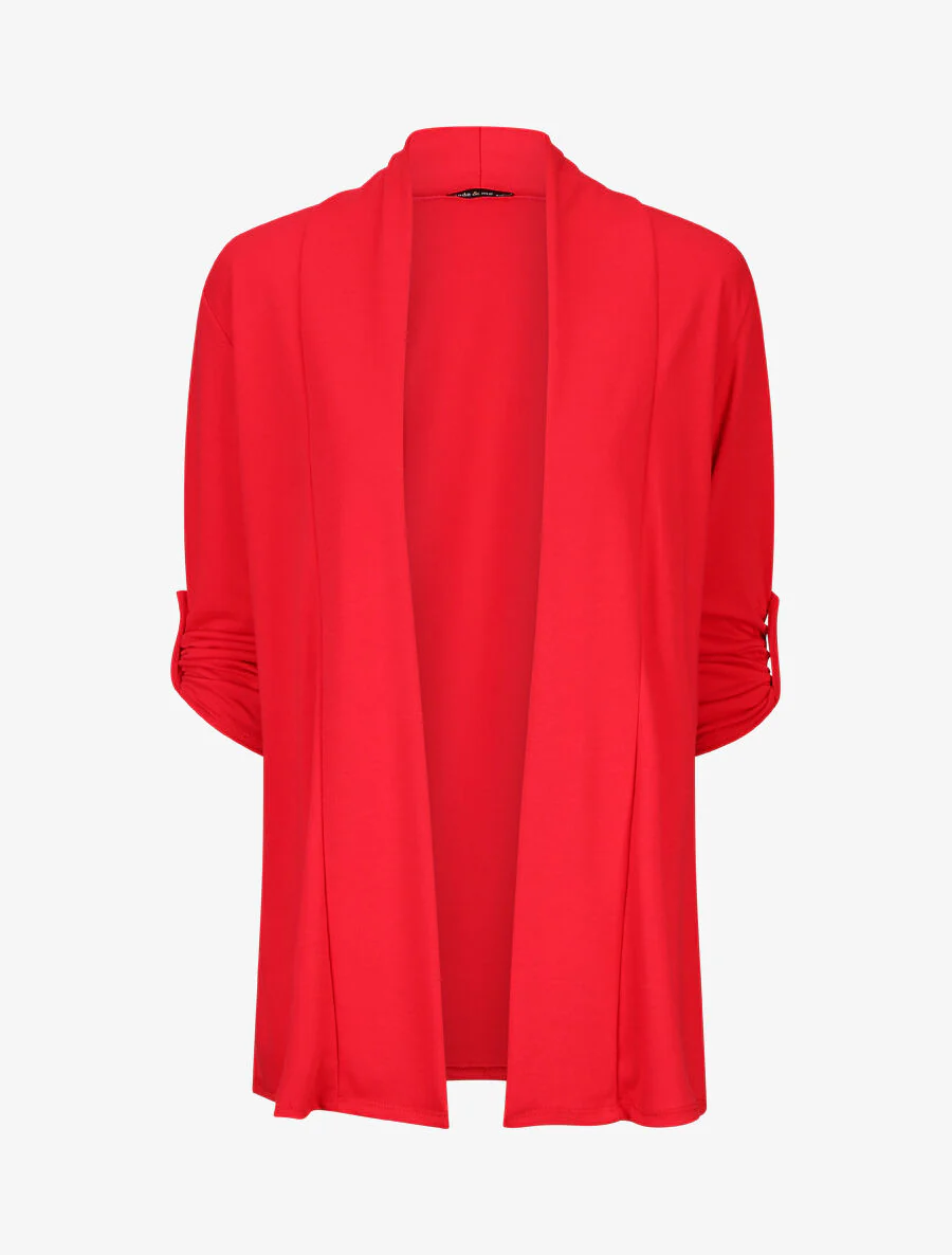 Rechte open gekleurde vest - Rood