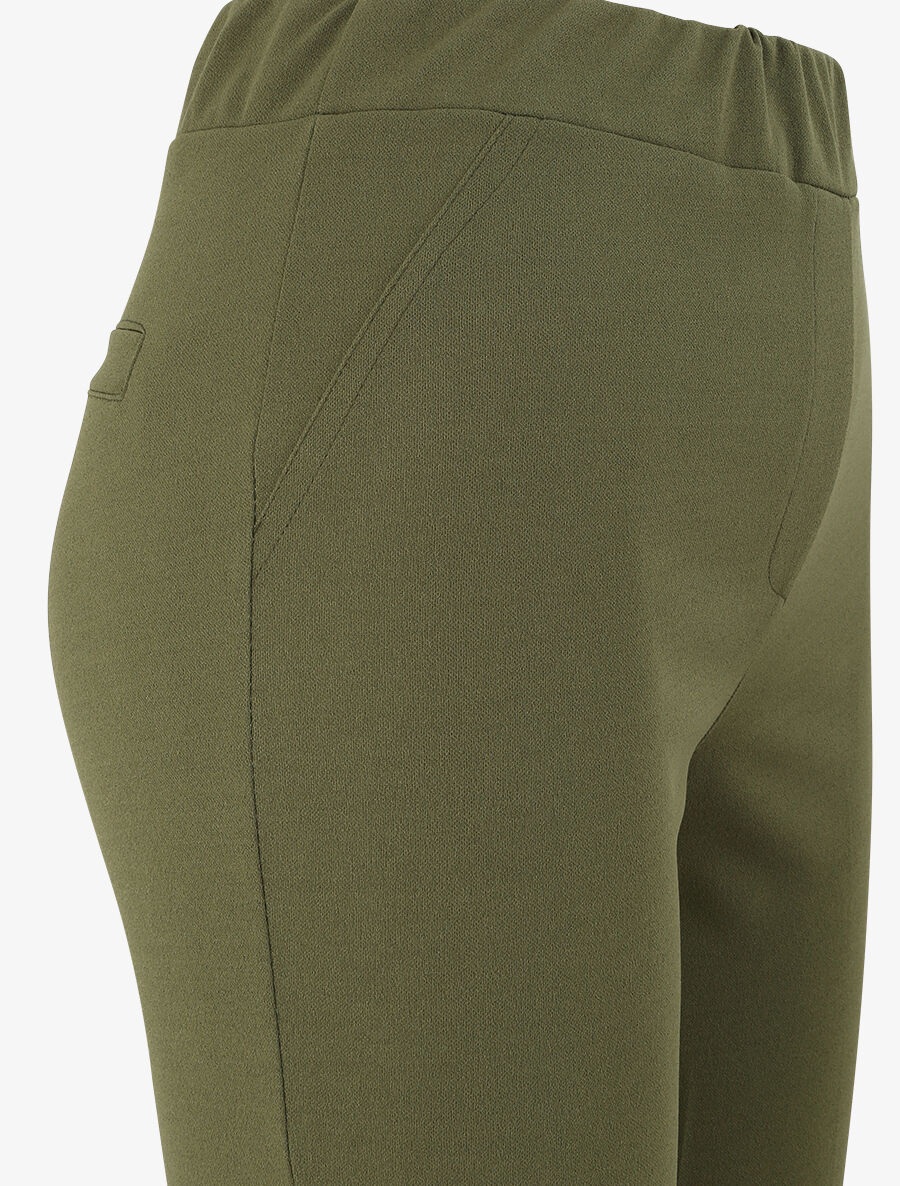Rechte pasvorm eenkleurige broek - Khaki - Image 3