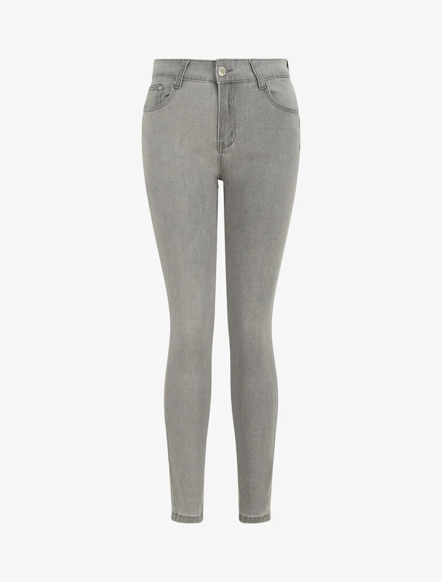 Rechte push-up jeans - Grijs