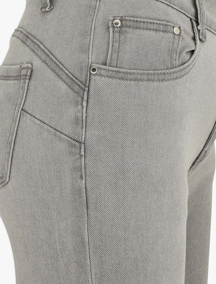 Rechte push-up jeans - Grijs - Image 3