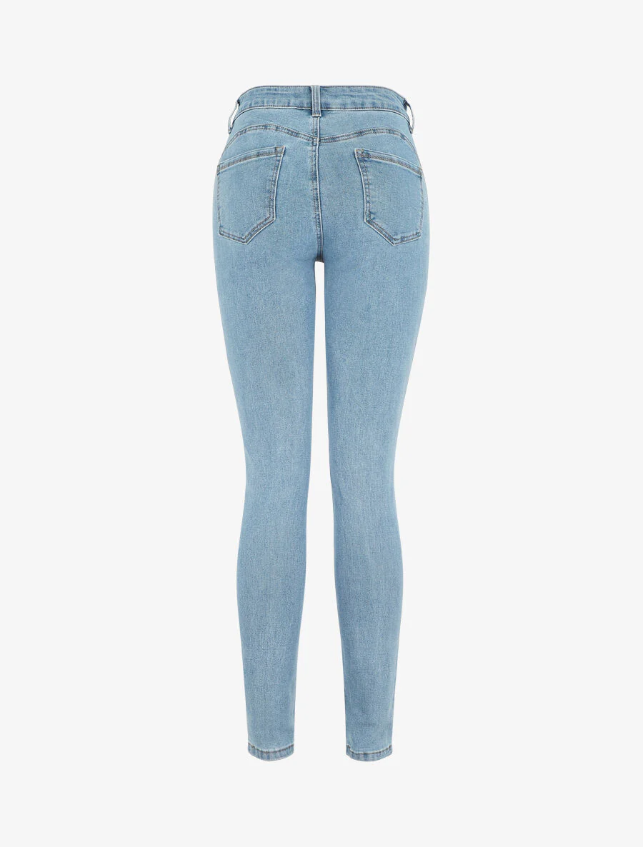 Rechte push-up jeans - blauw - Image 2