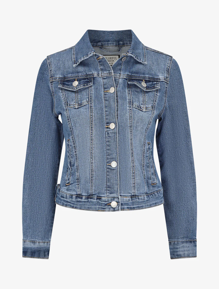 Spijkerjack met rechte snit - Blauw denim