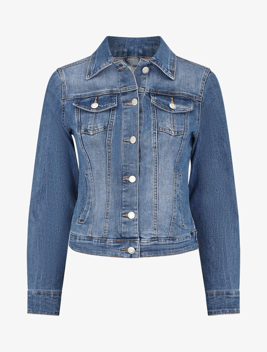 Rechte jeansjas - Blauw denim