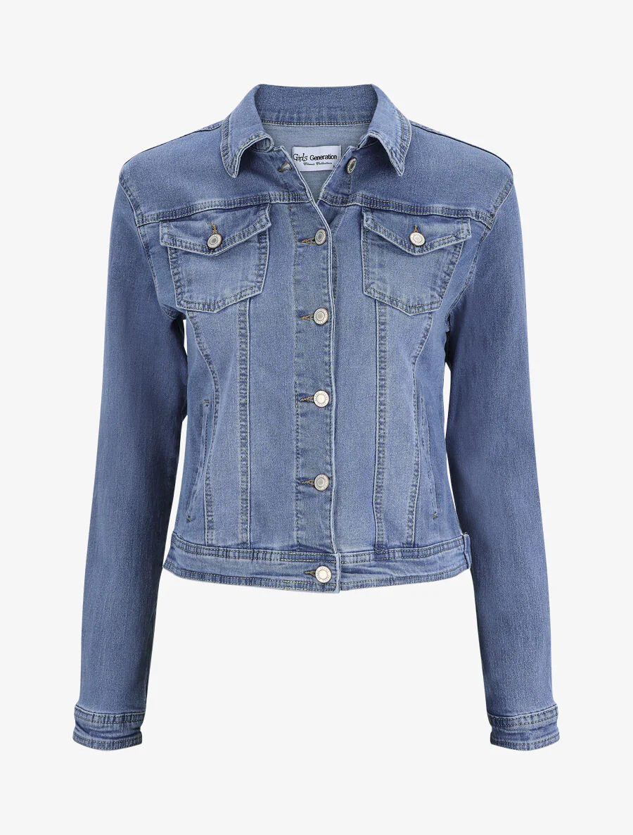 Rechte spijkerjas - Blauw denim
