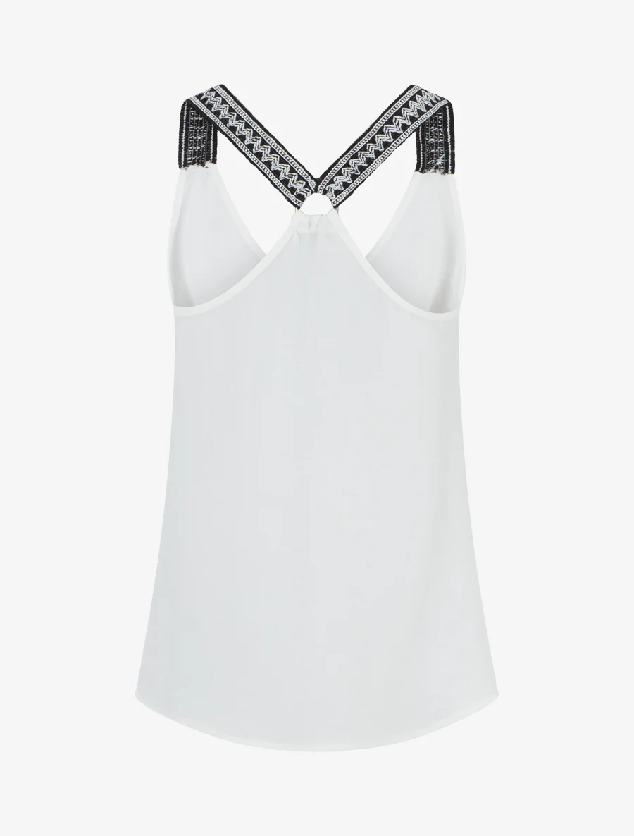 Rechte tanktop met racerback - Wit - Image 2