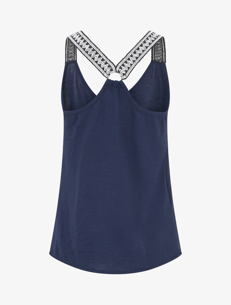 Rechte tanktop met racerback - Marine - Image 2