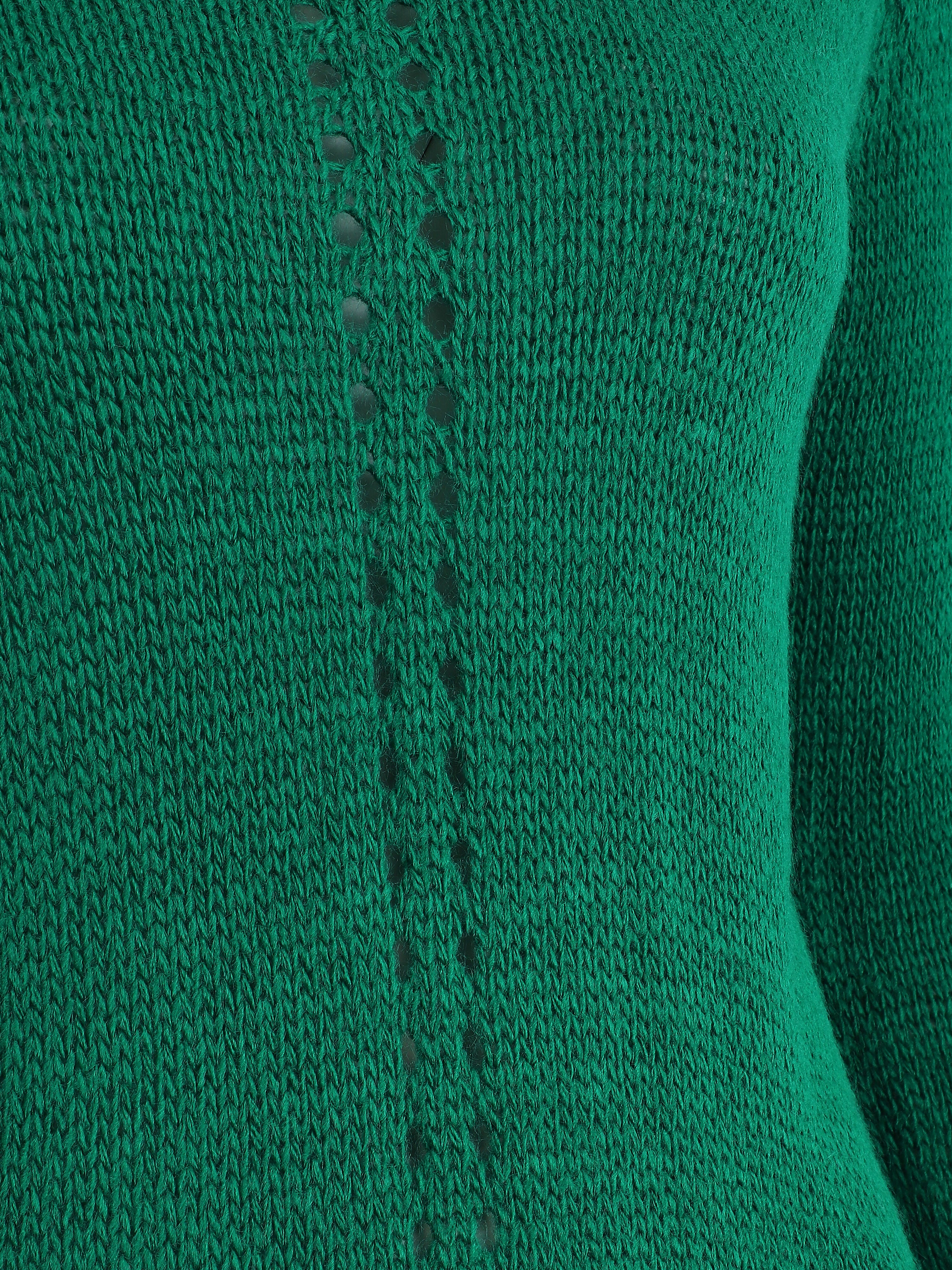 Rechte trui met gestylede mesh achterkant - Groen - Image 3