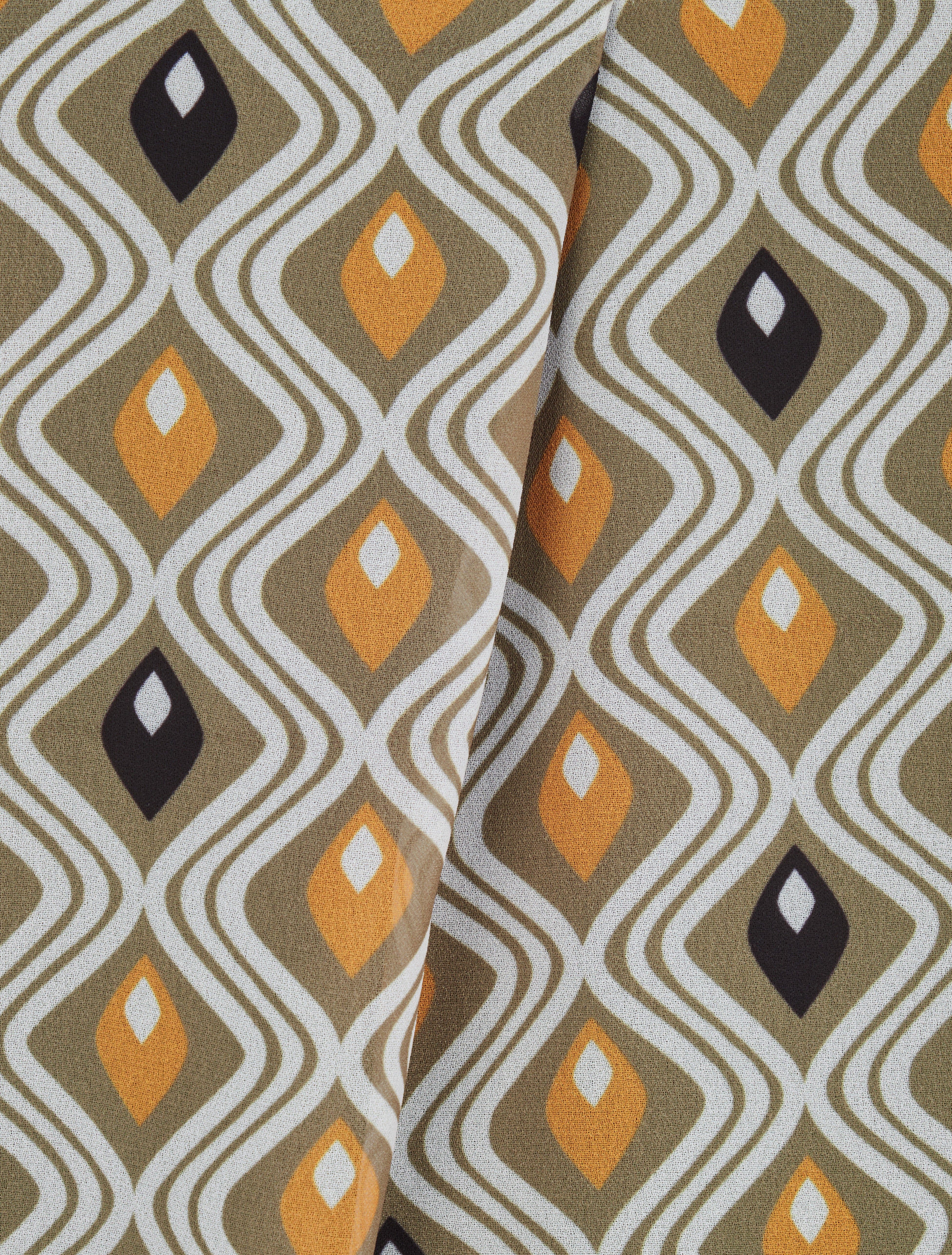Rechts boven mouwloos met grafische mozaïekprint - Khaki - Image 3
