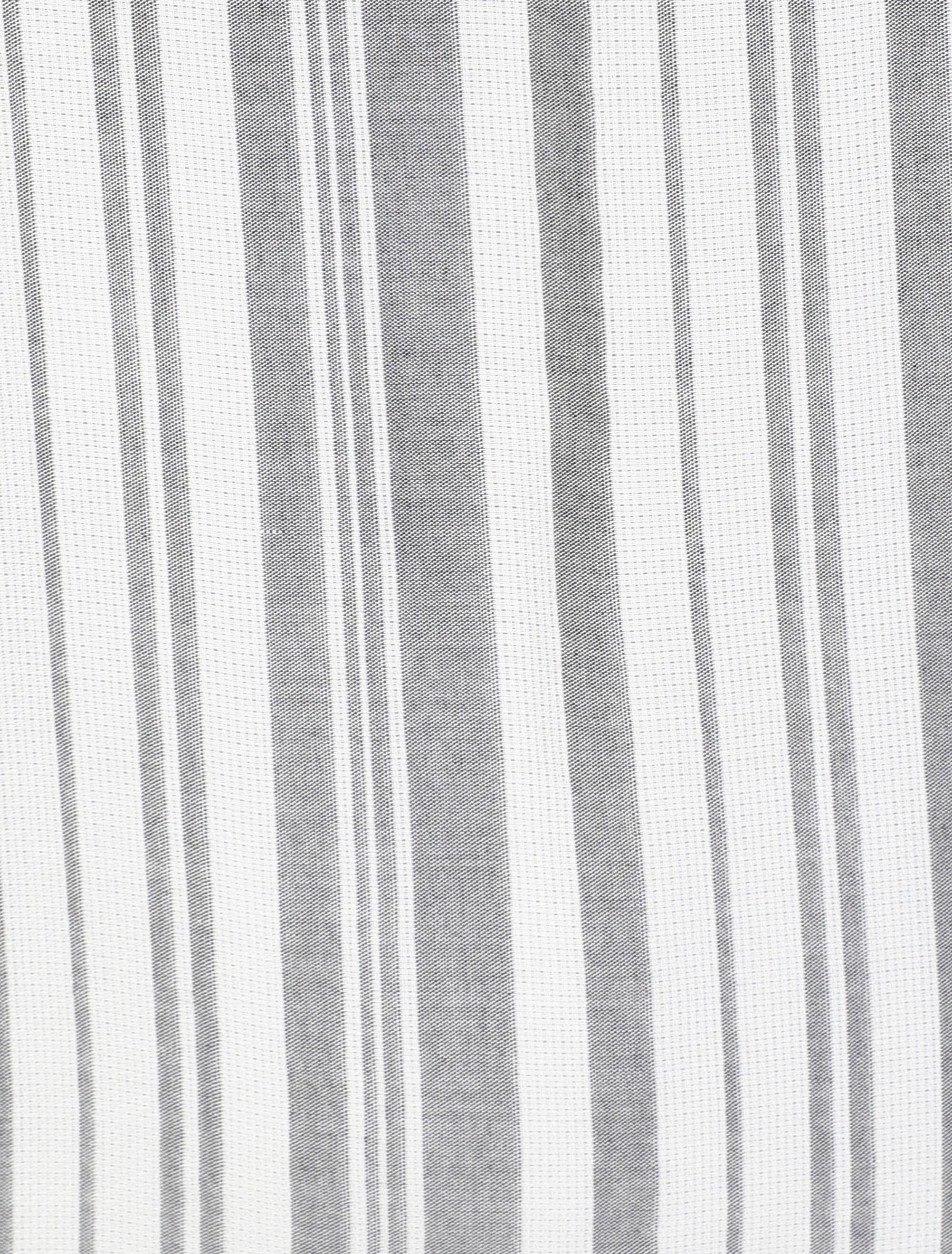 Rechts gestreepte kraag col blouse - Grijs - Image 3